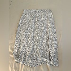 Old Navy Pebble Print Midi Button Skirt NWOT